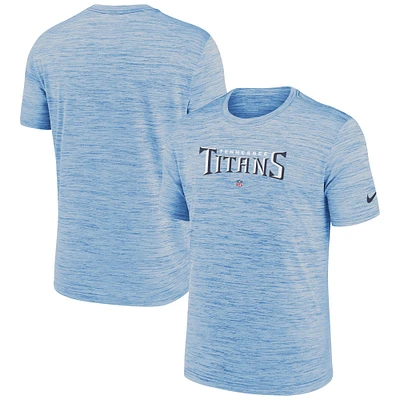 Men's Nike Light Blue Tennessee Titans Team Sideline Velocity Performance - T-Shirt