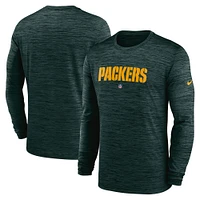 Men's Nike Green Green Bay Packers Sideline Team Velocity Performance Long Sleeve T-Shirt