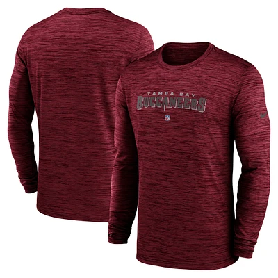 Men's Nike Red Tampa Bay Buccaneers Sideline Team Velocity Performance Long Sleeve T-Shirt