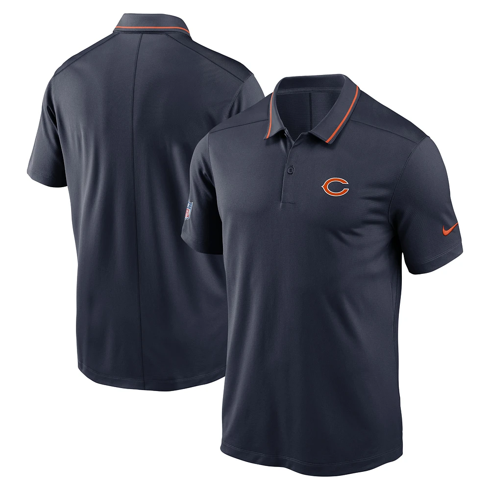 Men's Nike Navy Chicago Bears Sideline Victory Performance Polo