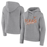 Women's Fanatics Heather Gray Texas Longhorns Script Favorite Pullover Hoodie