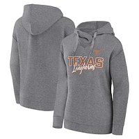 Women's Fanatics Heather Gray Texas Longhorns Script Favorite Pullover Hoodie