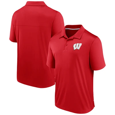 Men's Fanatics  Red Wisconsin Badgers Polo