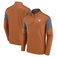 Men's Fanatics  Burnt Orange Texas Longhorns Primary Quarter-Zip Top