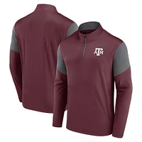 Men's Fanatics  Maroon Texas A&M Aggies Primary Quarter-Zip Top