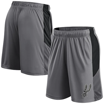 Men's Fanatics  Gray San Antonio Spurs Practice Performance Shorts