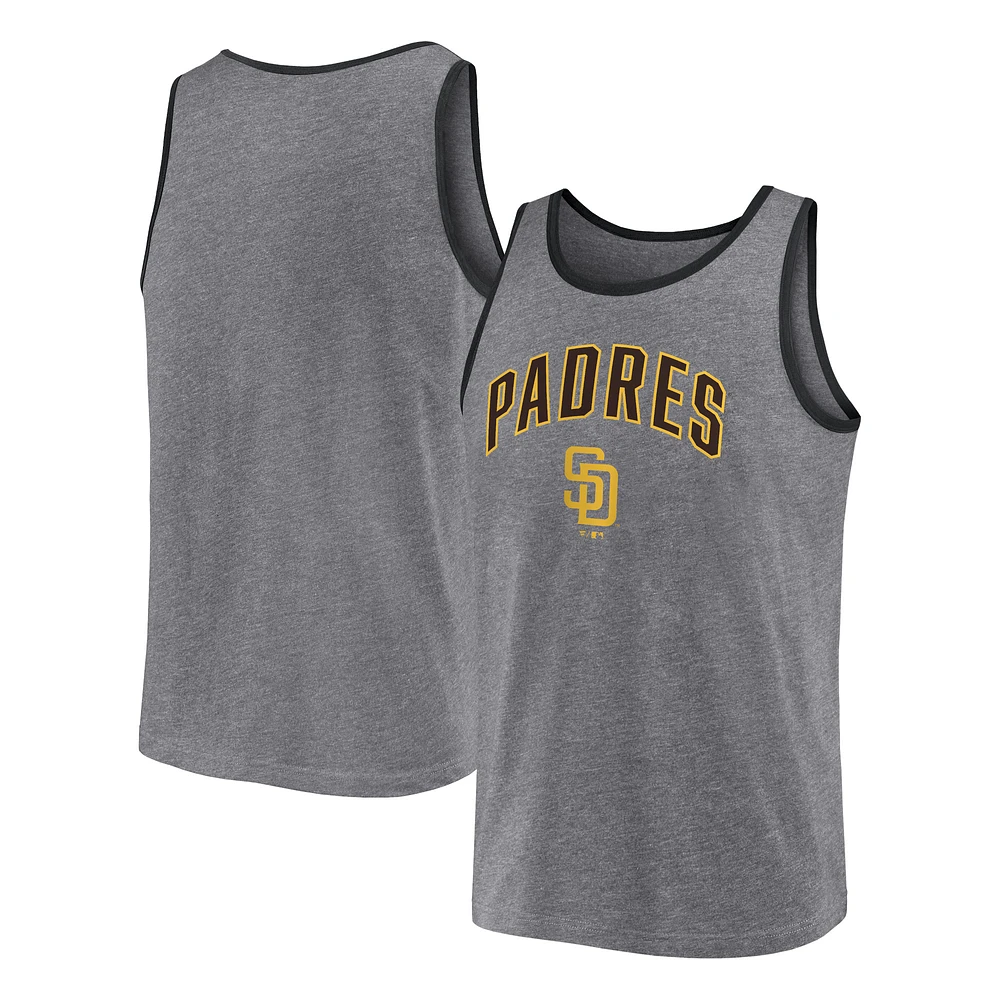 Men's Fanatics  Heather Gray San Diego Padres Primary Tank Top