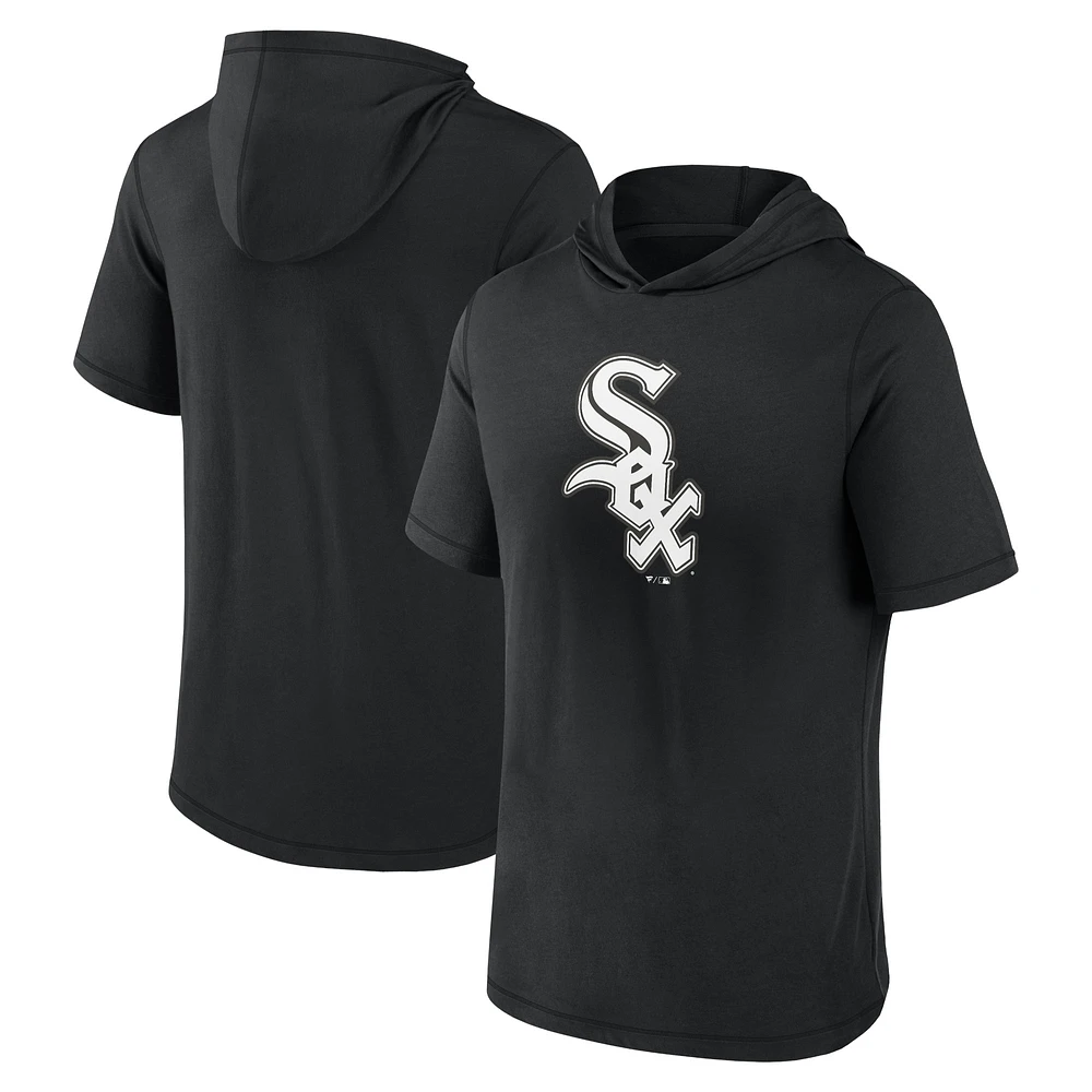 Men's Fanatics Black Chicago White Sox Short Sleeve Hoodie T-Shirt