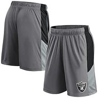 Men's Fanatics Gray Las Vegas Raiders Logo Shorts