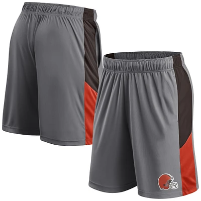 Men's Fanatics Gray Cleveland Browns Logo Shorts