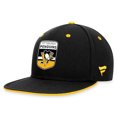 Men's Fanatics Black Pittsburgh Penguins NHL Draft Snapback Hat