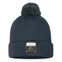 Men's Fanatics Charcoal Vegas Golden Knights NHL Draft Cuffed Knit Hat with Pom