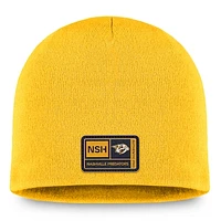 Men's Fanatics Gold Nashville Predators Authentic Pro Training Camp Knit Hat