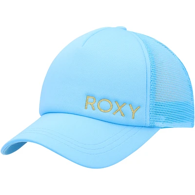 Women's Roxy Light Blue Finishline Trucker Snapback Hat