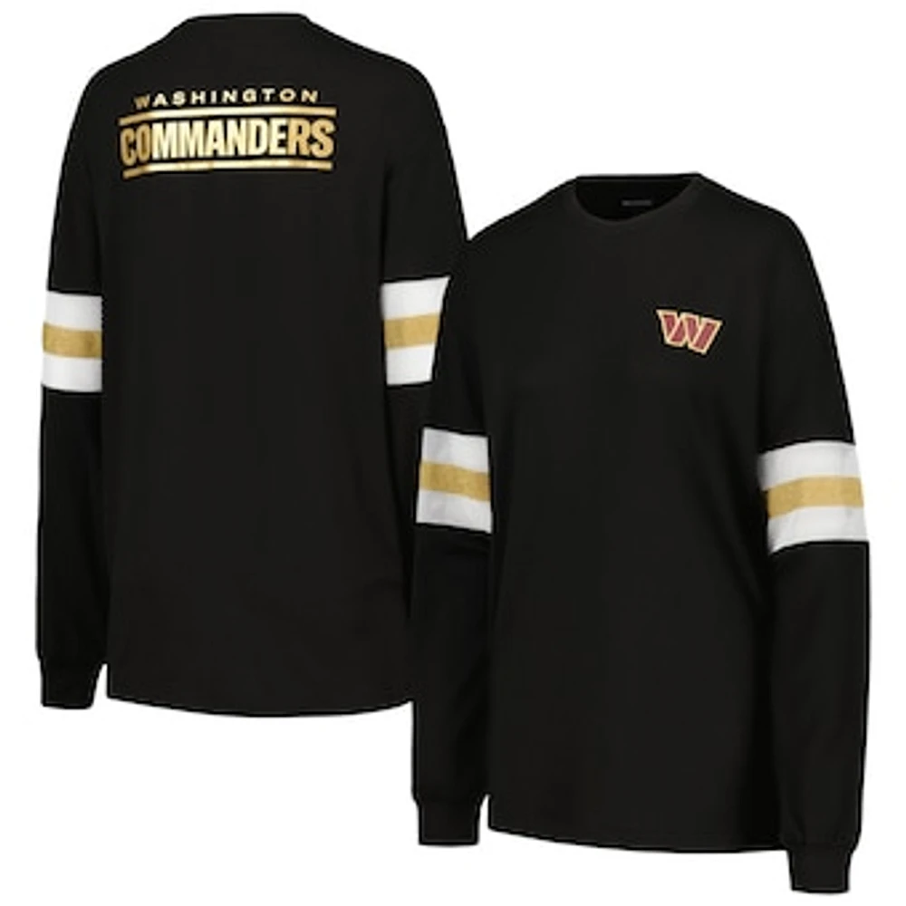 Women's The Wild Collective Black Washington Commanders Long Sleeve T-Shirt