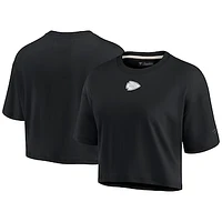 Women's Fanatics Black Kansas City Chiefs Elements Super Soft Boxy Cropped T-Shirt