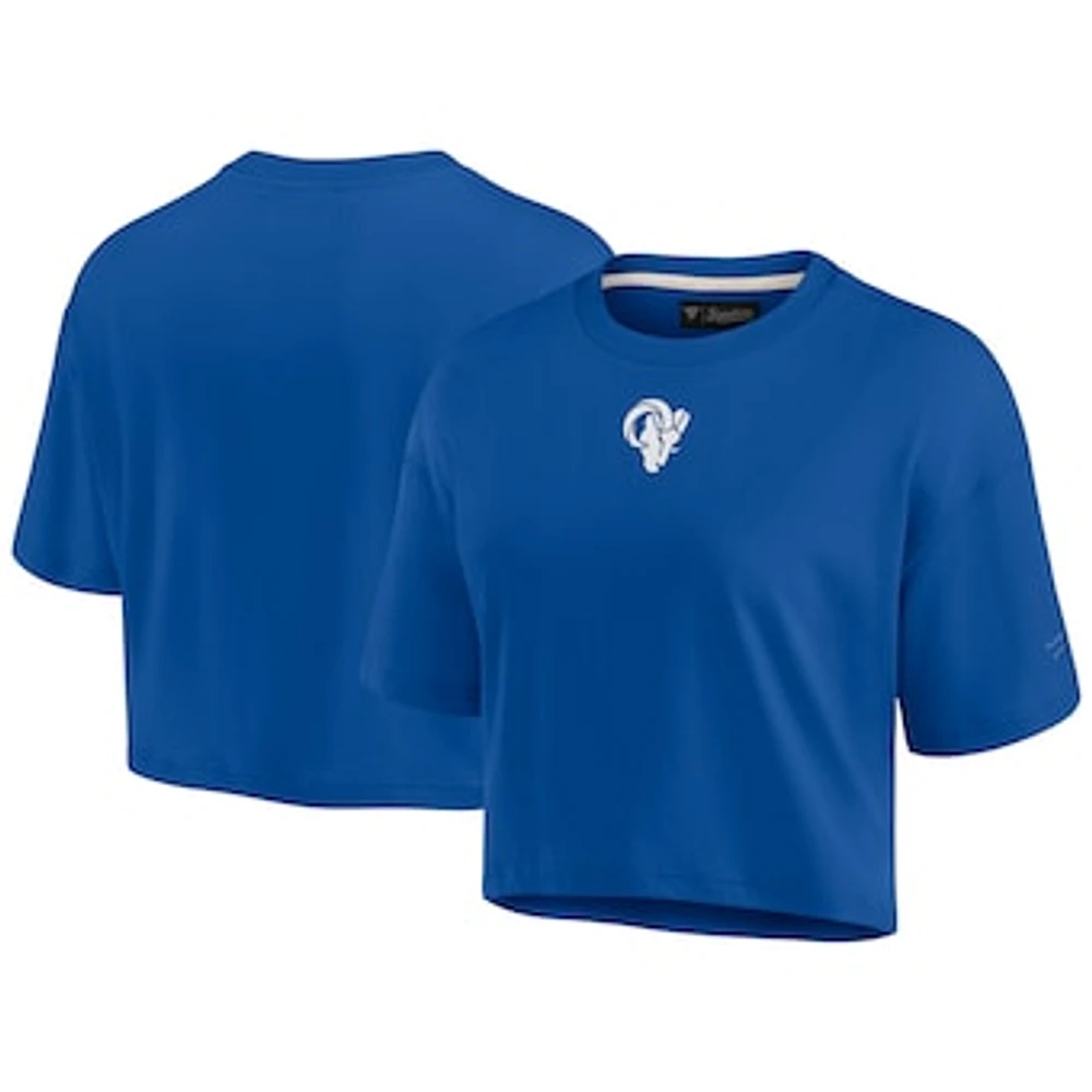 Women's Fanatics Royal Los Angeles Rams Elements Super Soft Boxy Cropped T-Shirt