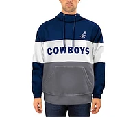 Men's New Era Navy/White Dallas Cowboys Big & Tall Retro Joe Fleece Pullover Hoodie