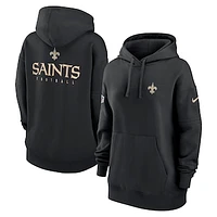 Women's Nike Black New Orleans Saints 2023 Sideline Club Fleece Pullover Hoodie
