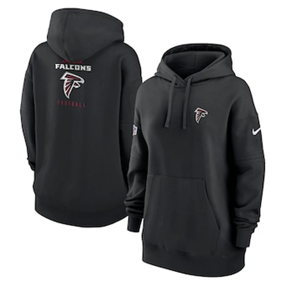 Women's Nike Black Atlanta Falcons 2023 Sideline Club Fleece Pullover Hoodie