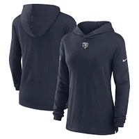 Women's Nike Navy Chicago Bears Sideline Performance Long Sleeve Hoodie T-Shirt