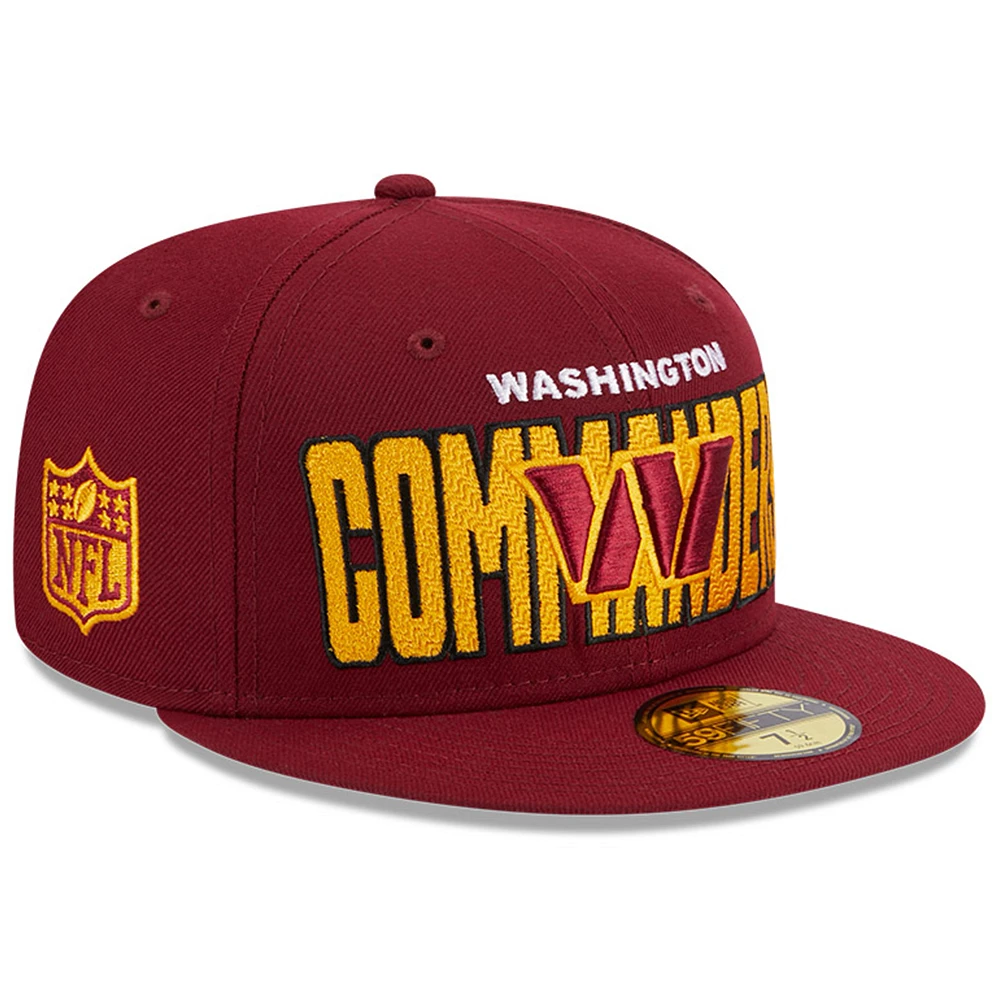 Men's New Era Burgundy Washington Commanders 2023 NFL Draft 59FIFTY Fitted Hat