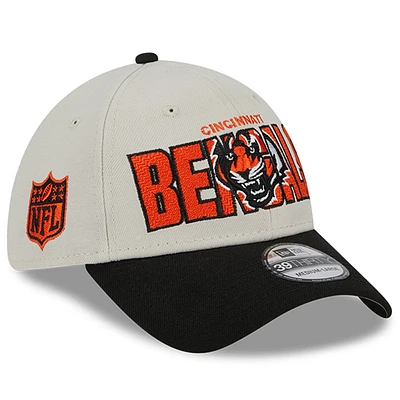 Men's New Era Stone/Black Cincinnati Bengals 2023 NFL Draft 39THIRTY Flex Hat