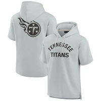 Unisex Fanatics Gray Tennessee Titans Elements Super Soft Fleece Short Sleeve Pullover Hoodie