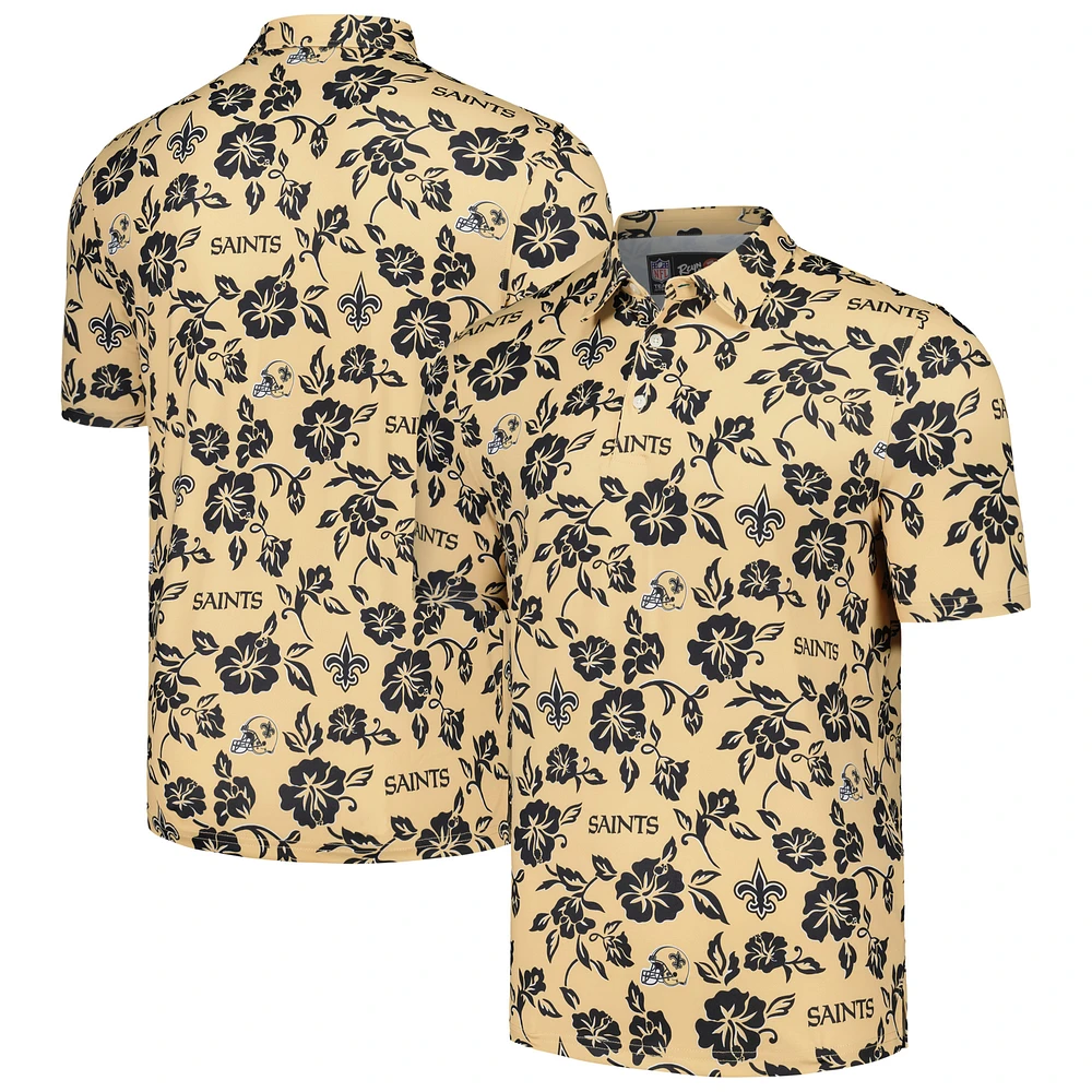 Men's Reyn Spooner Gold New Orleans Saints Pua Performance Polo