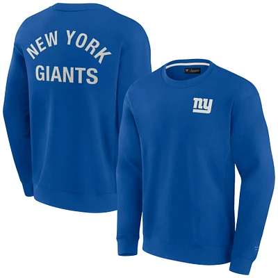 Unisex Fanatics Royal New York Giants Super Soft Pullover Crew Sweatshirt