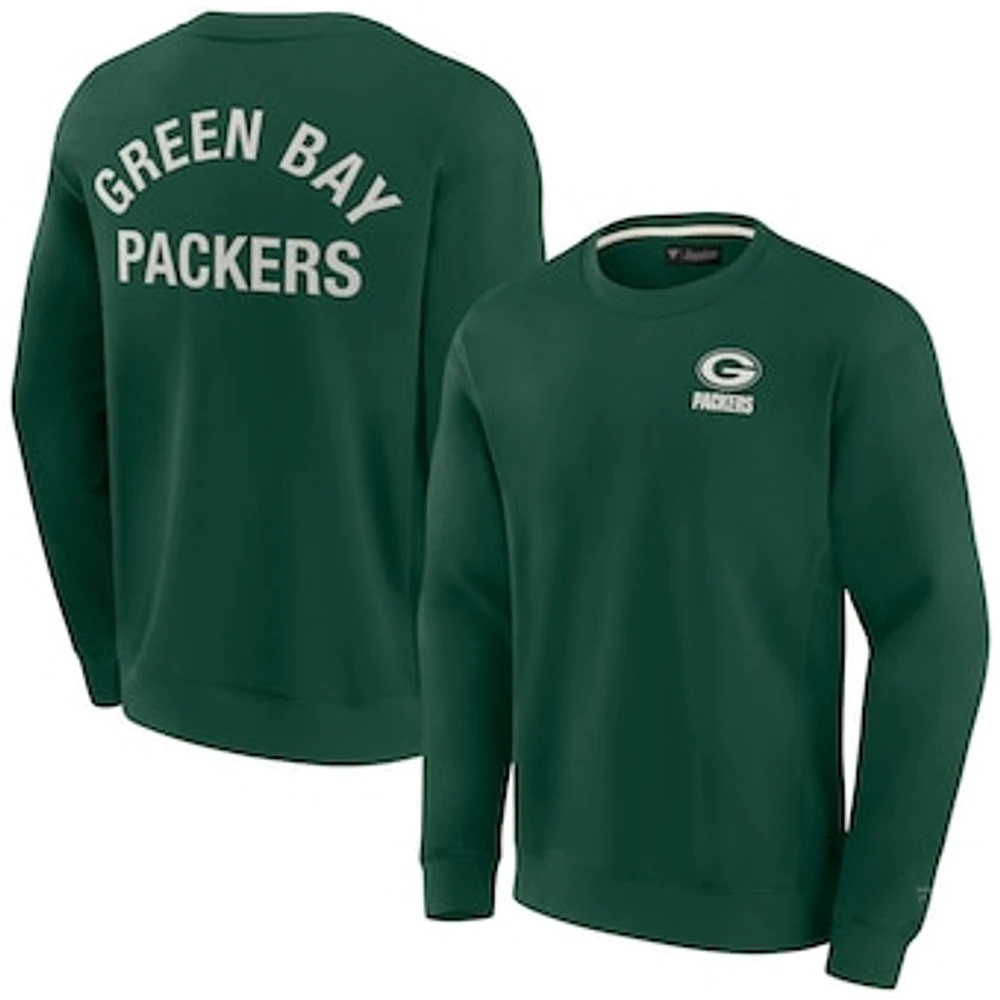 Unisex Fanatics Green Bay Packers Super Soft Pullover Crew Sweatshirt