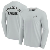 Unisex Fanatics Gray Philadelphia Eagles Elements Super Soft Long Sleeve T-Shirt