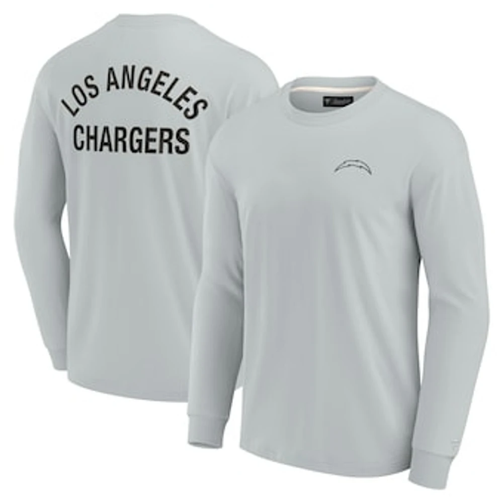 Unisex Fanatics Gray Los Angeles Chargers Elements Super Soft Long Sleeve T-Shirt