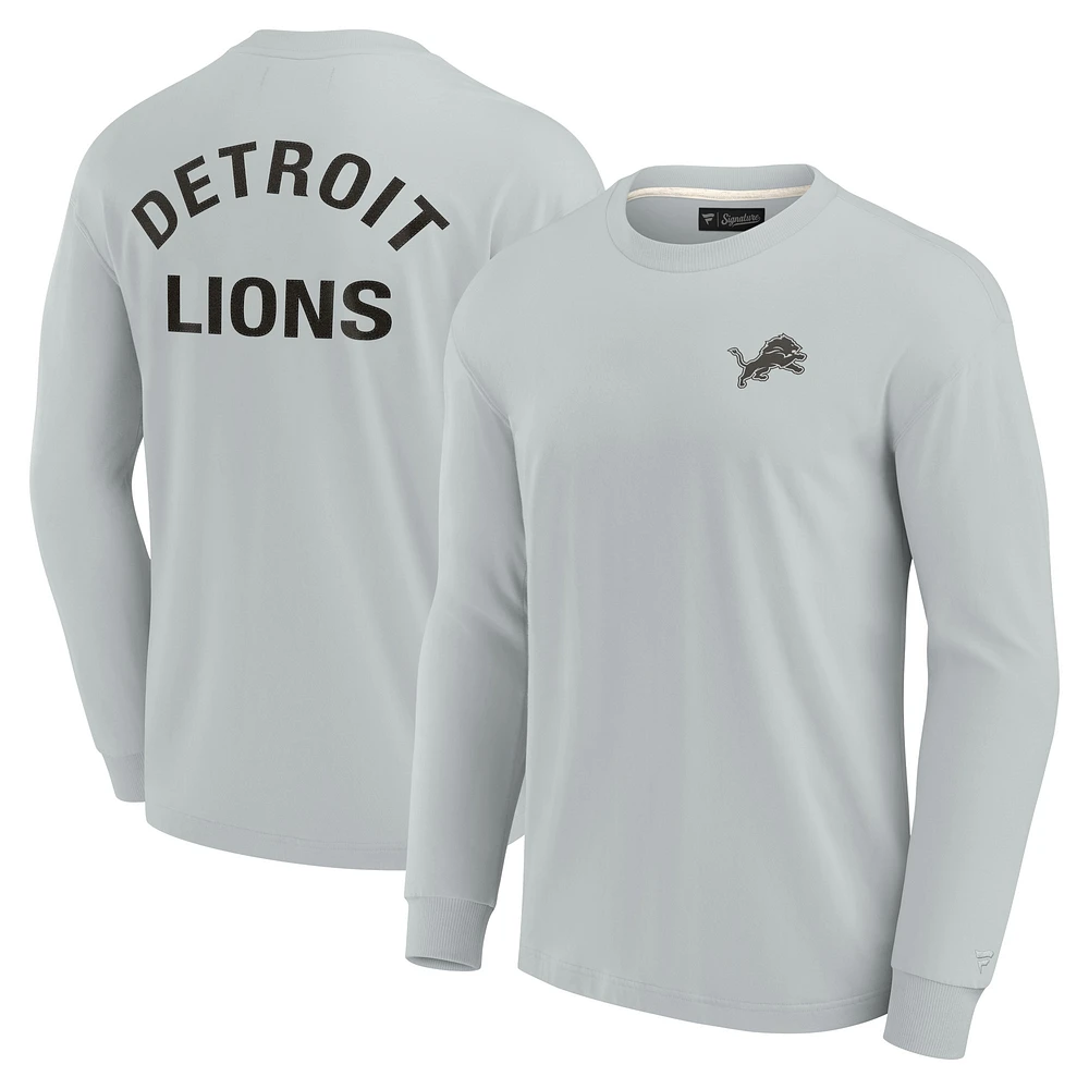 Unisex Gray Detroit Lions Elements Super Soft Long Sleeve T-Shirt