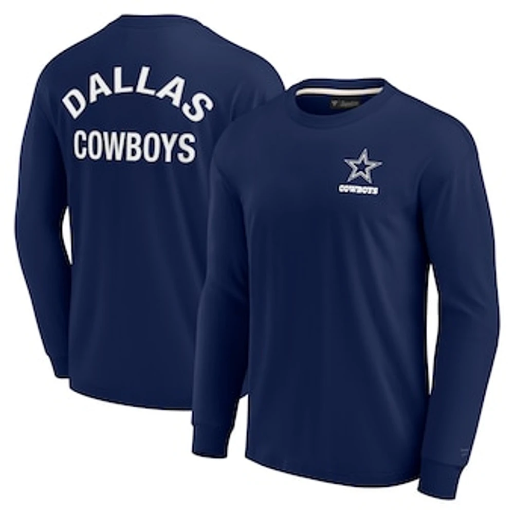 Unisex Fanatics Navy Dallas Cowboys Elements Super Soft Long Sleeve T-Shirt