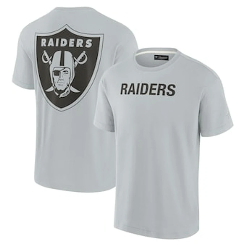 Unisex Gray Las Vegas Raiders Elements Super Soft Short Sleeve T-Shirt