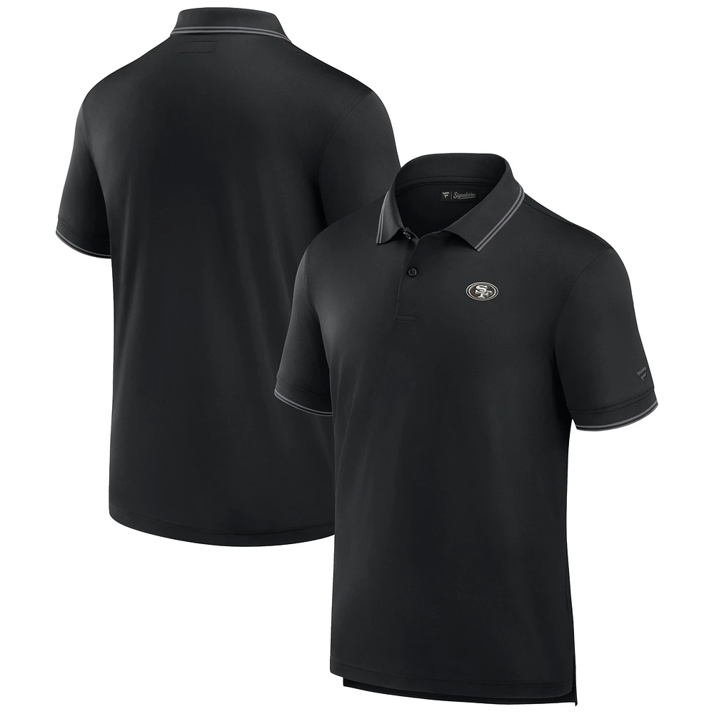 Men's Fanatics Black San Francisco 49ers Pique Polo Shirt