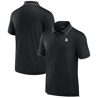Men's Fanatics Black Minnesota Vikings Front Office Pique Polo