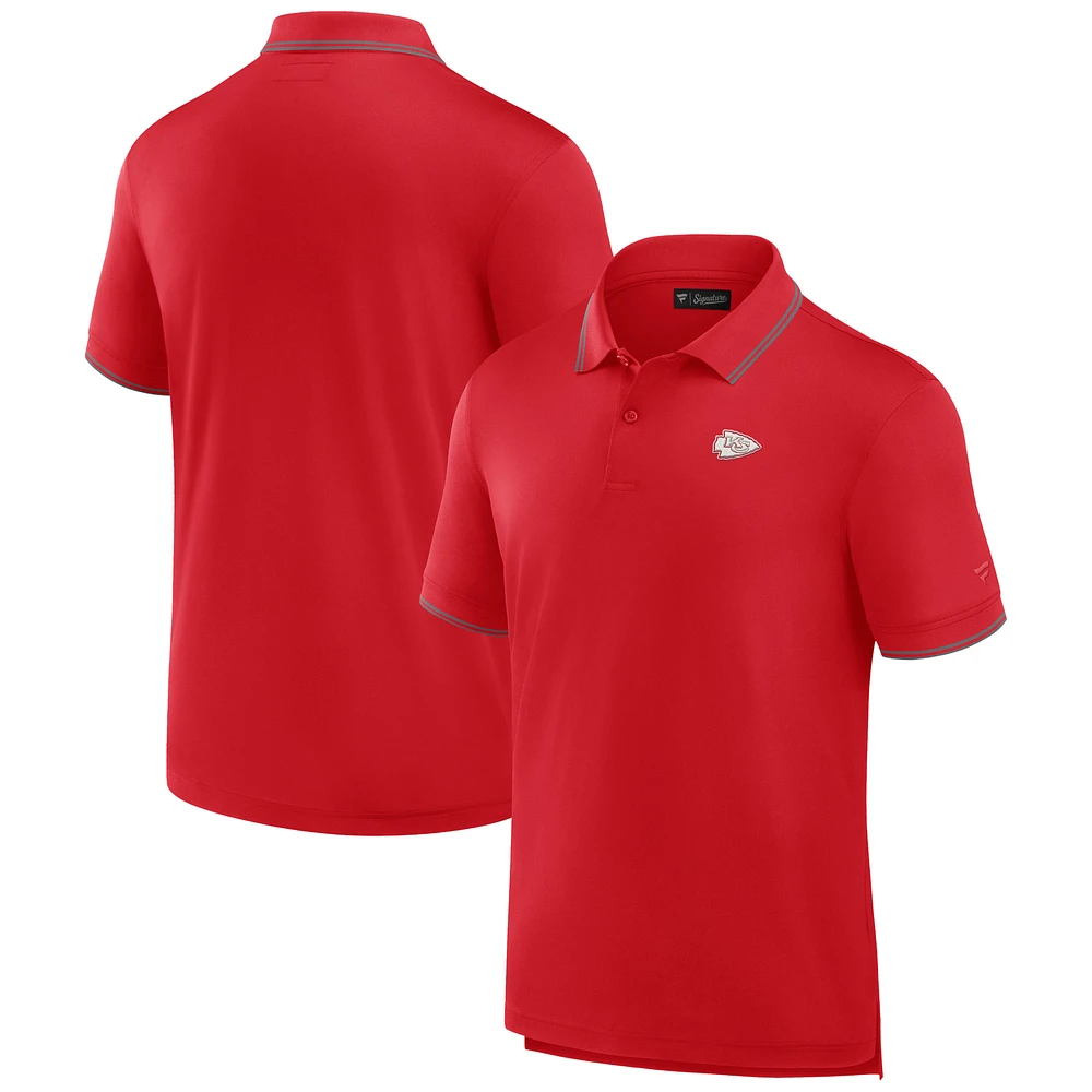 Men's Fanatics Red Kansas City Chiefs Pique Polo Shirt