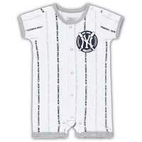 Newborn & Infant White New York Yankees Ball Hitter Romper