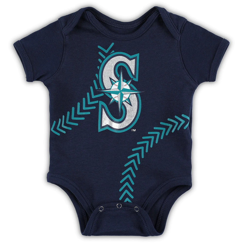 Newborn & Infant Navy Seattle Mariners Running Home Bodysuit