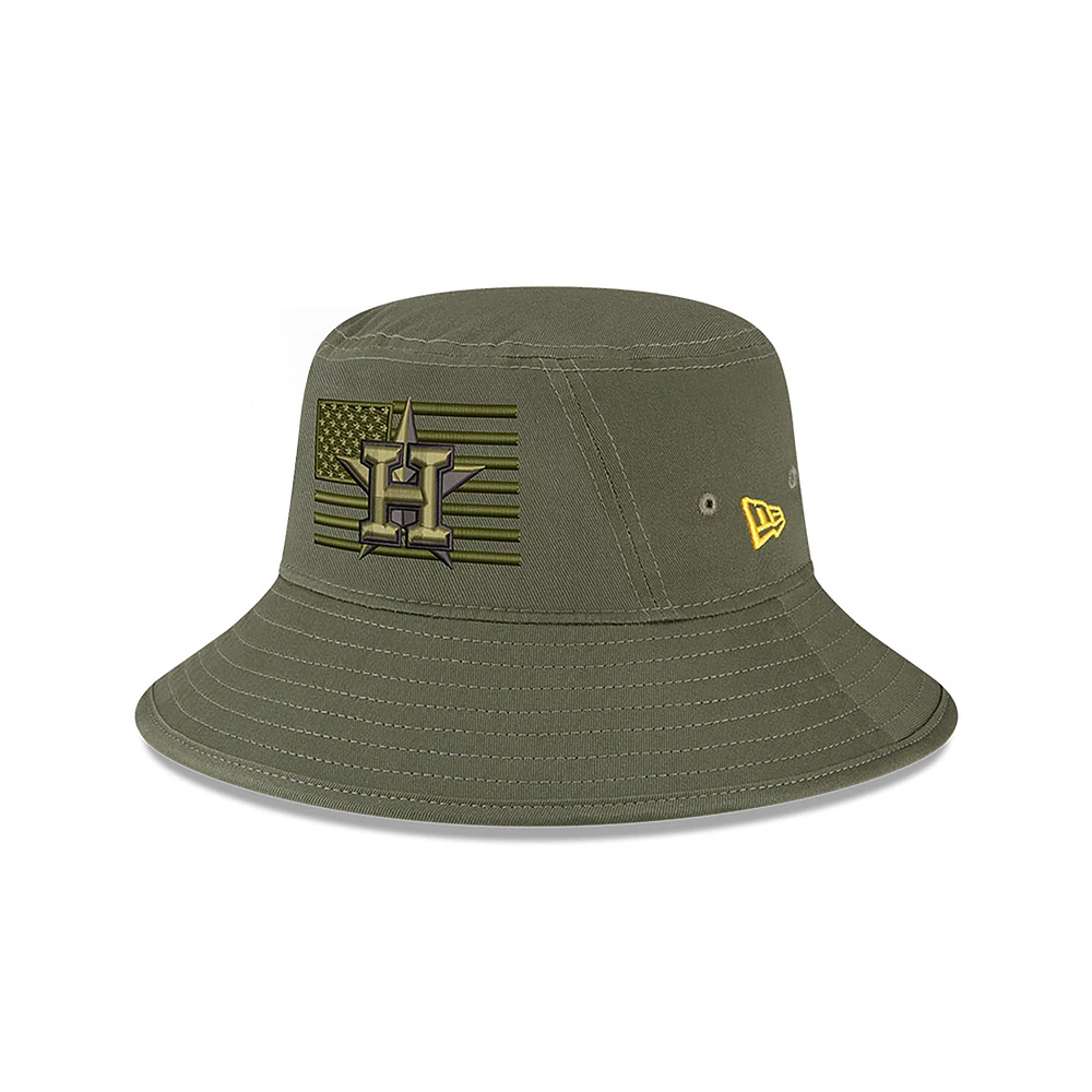 Men's New Era  Green Houston Astros 2023 Armed Forces Day Bucket Hat