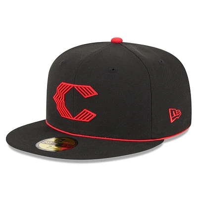 Men's New Era Black Cincinnati Reds 2023 City Connect 59FIFTY Fitted Hat