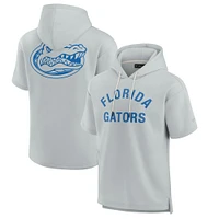 Unisex Fanatics Gray Florida Gators Elements Super Soft Fleece Short Sleeve Pullover Hoodie