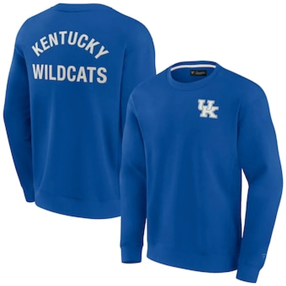 Unisex Fanatics Royal Kentucky Wildcats Super Soft Pullover Crew Sweatshirt