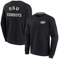 Unisex Fanatics Black Oklahoma State Cowboys Super Soft Pullover Crew Sweatshirt