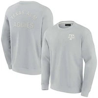 Unisex Fanatics Gray Texas A&M Aggies Super Soft Pullover Crew Sweatshirt