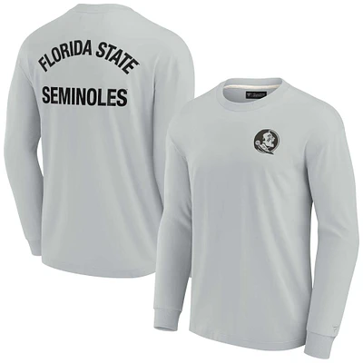 Unisex Fanatics Gray Florida State Seminoles Elements Super Soft Long Sleeve T-Shirt