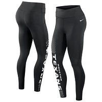 Women's Nike Black Houston Texans Yard Line Crossover Leggings