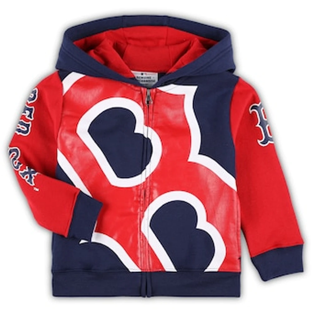 Toddler Navy Boston Red Sox Poster Board Full-Zip Hoodie